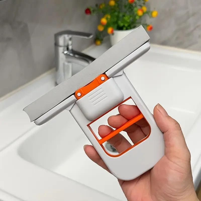 Mini Foldable Desktop Mop Self-Squeeze Sponge Cleaning Tool, Wet & Dry Portable Mop