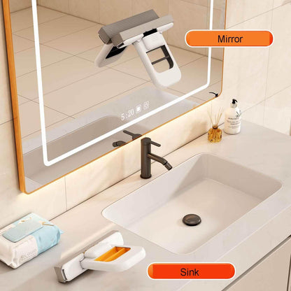 Mini Foldable Desktop Mop Self-Squeeze Sponge Cleaning Tool, Wet & Dry Portable Mop
