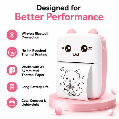 Mini Portable Thermal Printer Bluetooth Pocket Printer