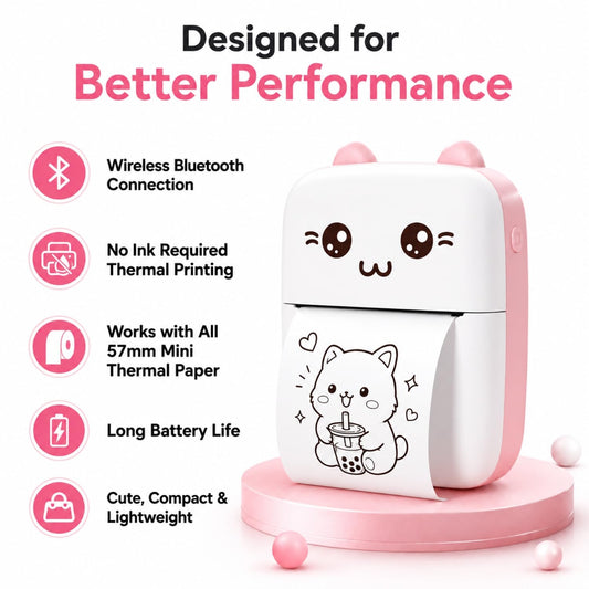 Mini Portable Thermal Printer Bluetooth Pocket Printer