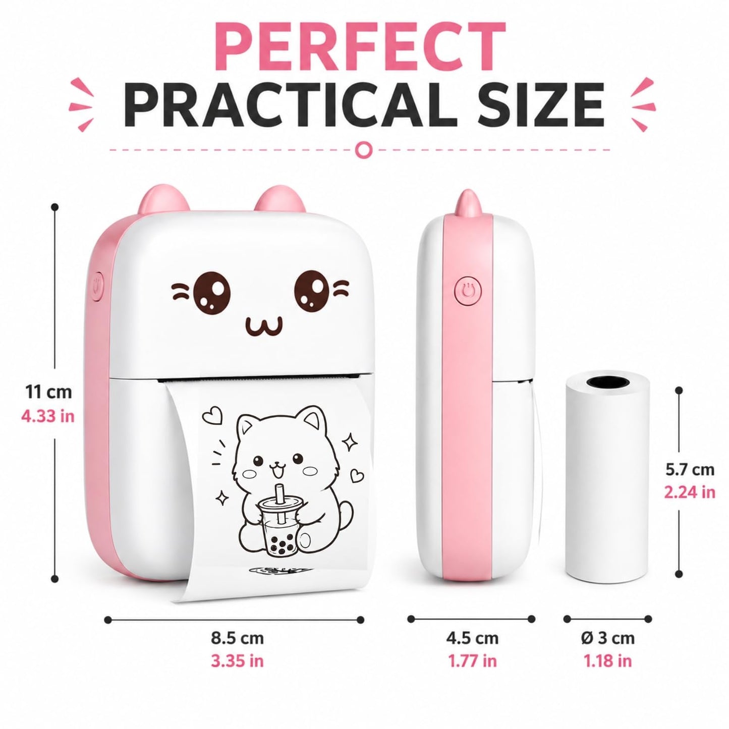 Mini Portable Thermal Printer Bluetooth Pocket Printer
