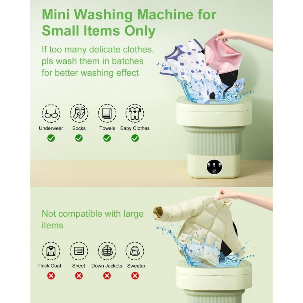 Portable Washing Machine, 16L Mini Washing Machine With Spin Basket