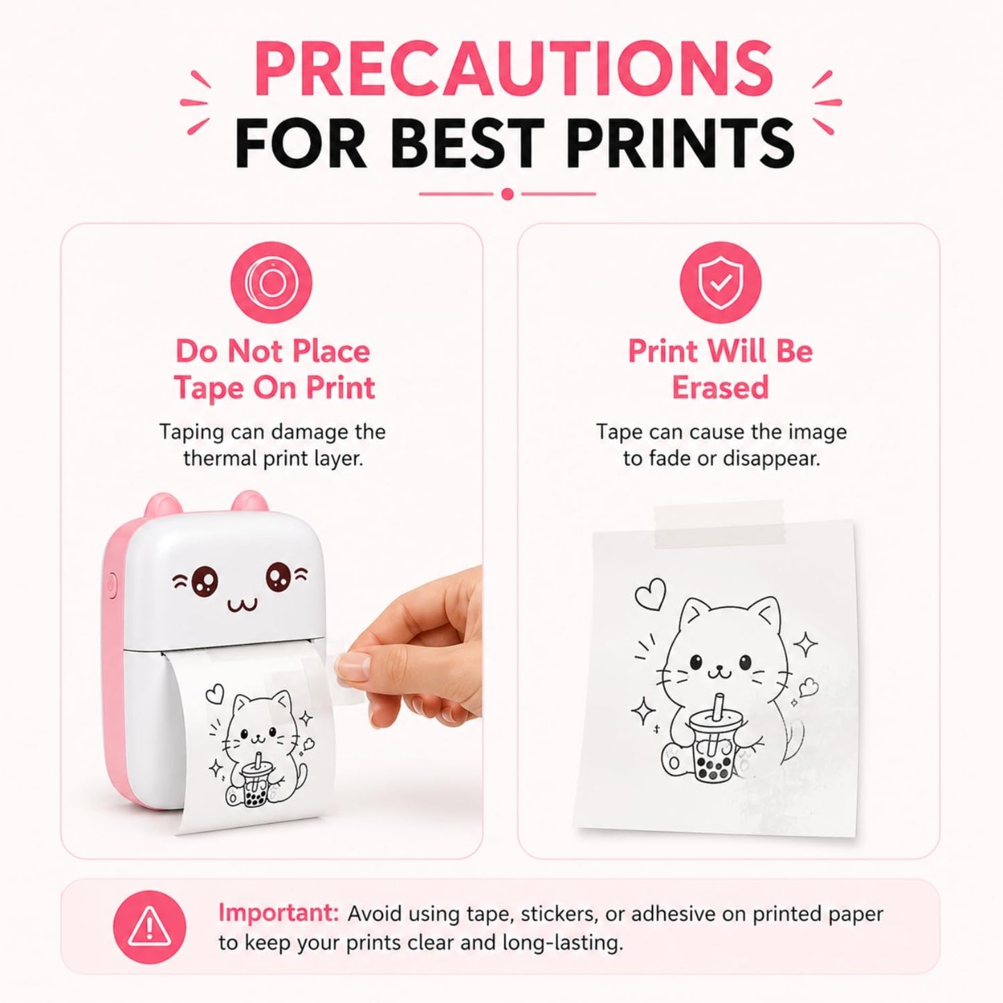Mini Portable Thermal Printer Bluetooth Pocket Printer