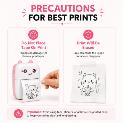Mini Portable Thermal Printer Bluetooth Pocket Printer