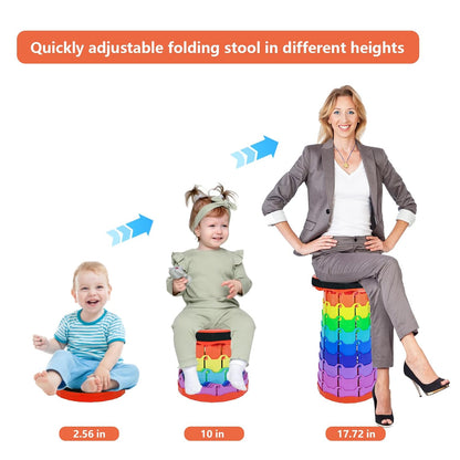 Upgraded Collapsible Stool, Portable Folding Stool