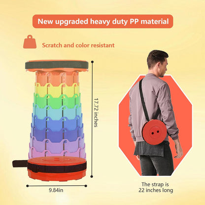 Upgraded Collapsible Stool, Portable Folding Stool