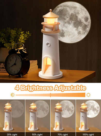 Moon Lamp Projector Night Light, Lighthouse Lamp