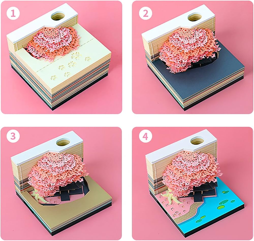 3D Memo Pads Calendar 2026, DIY Art Creative