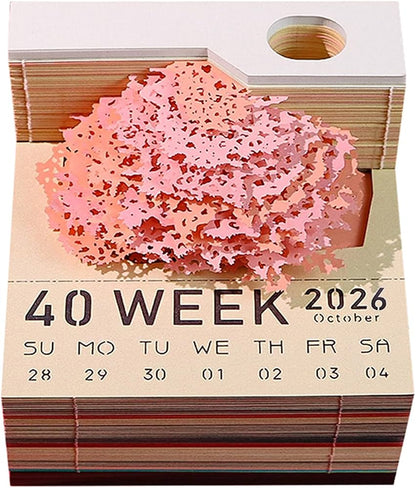 3D Memo Pads Calendar 2026, DIY Art Creative