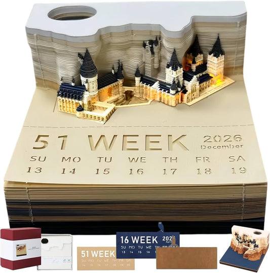 3D Memo Pads Calendar 2026, DIY Art Creative