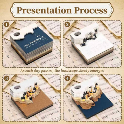 3D Memo Pads Calendar 2026, DIY Art Creative