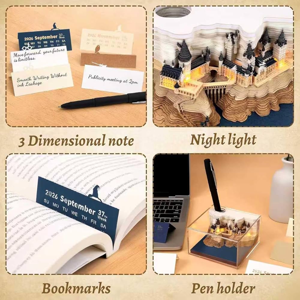 3D Memo Pads Calendar 2026, DIY Art Creative