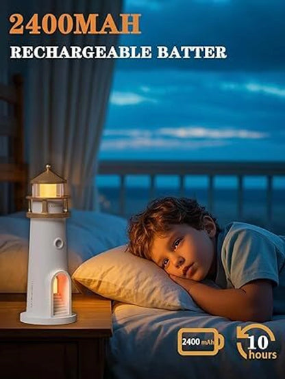 Moon Lamp Projector Night Light, Lighthouse Lamp