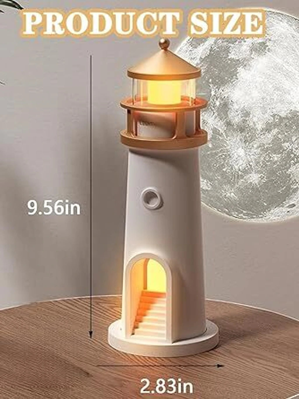 Moon Lamp Projector Night Light, Lighthouse Lamp